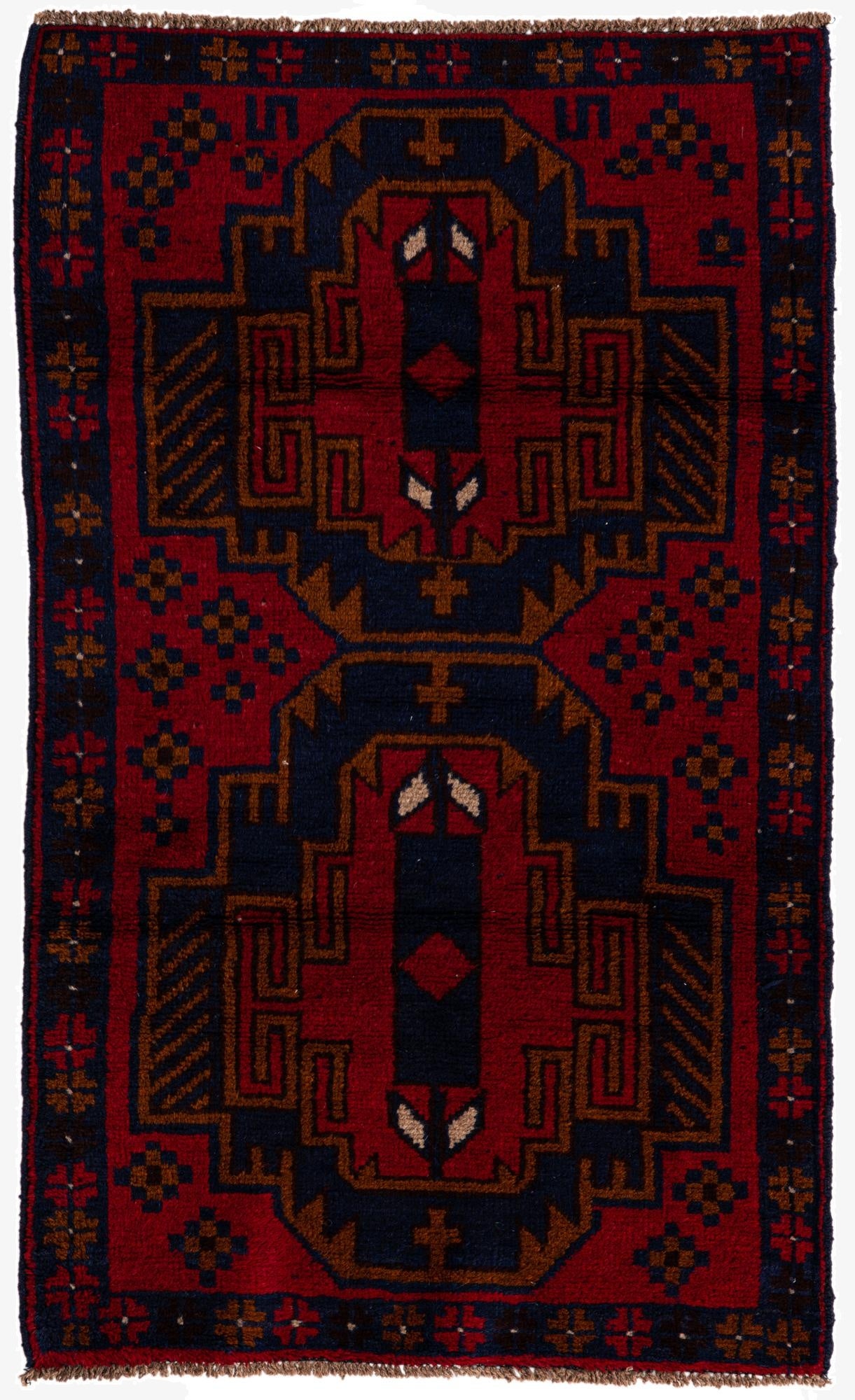  2' 9 x 4' 7  Hand Knotted Balouch Persian Wool Rug