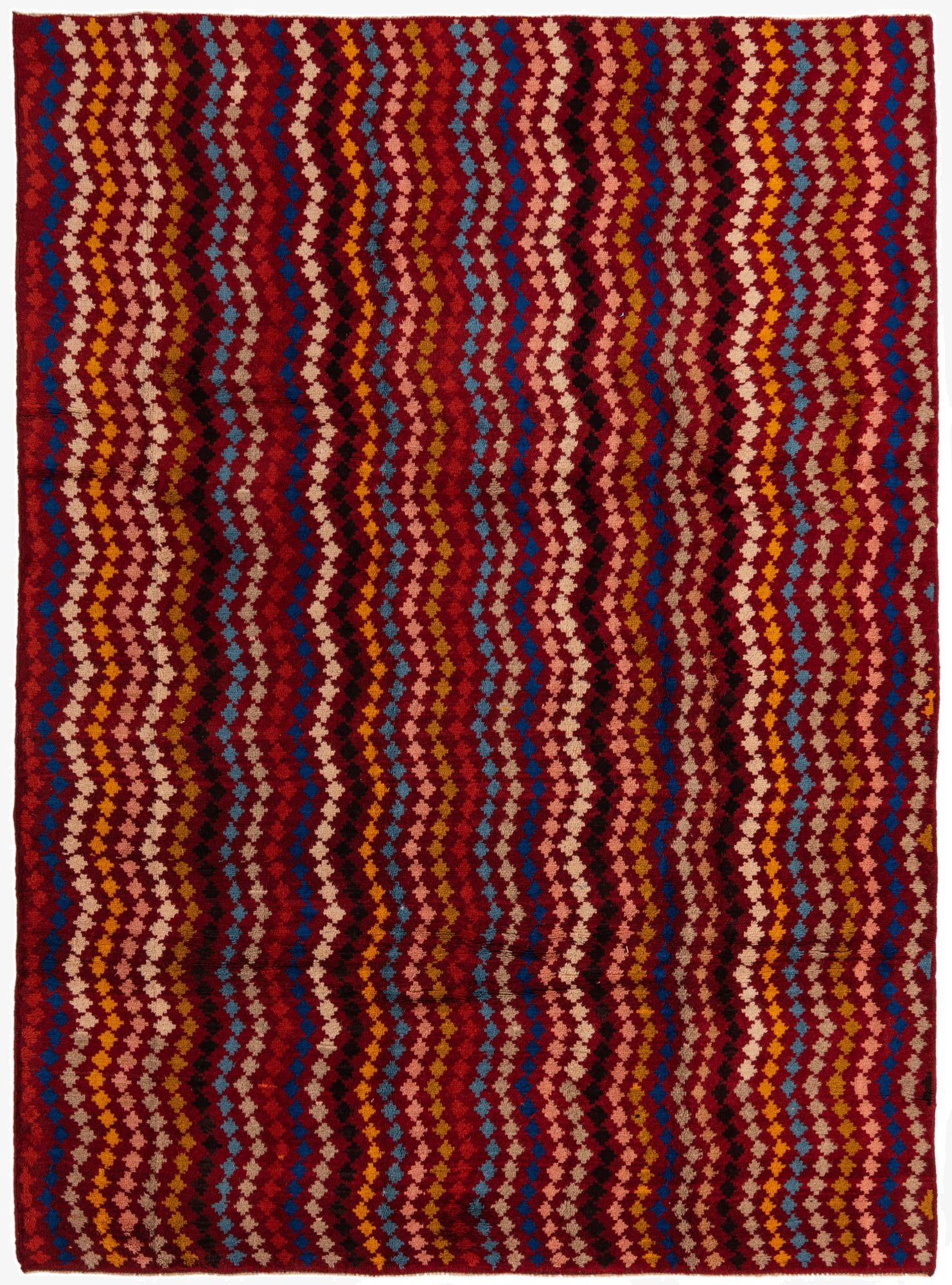  6' 9 x 9' 4  Hand Knotted Balouch Wool Rug