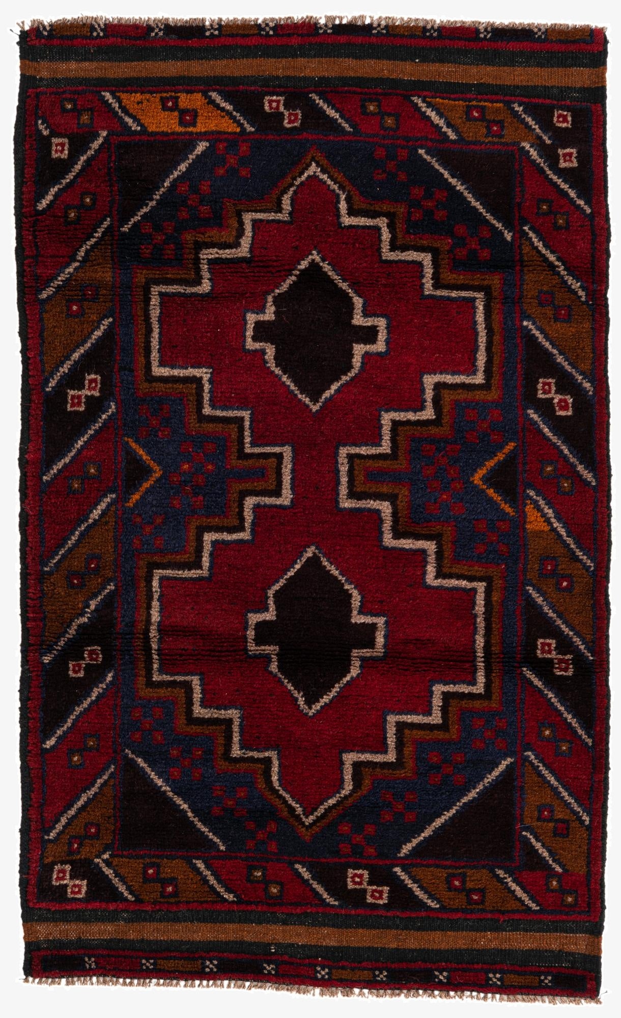  2' 10 x 4' 8  Hand Knotted Balouch Persian Wool Rug