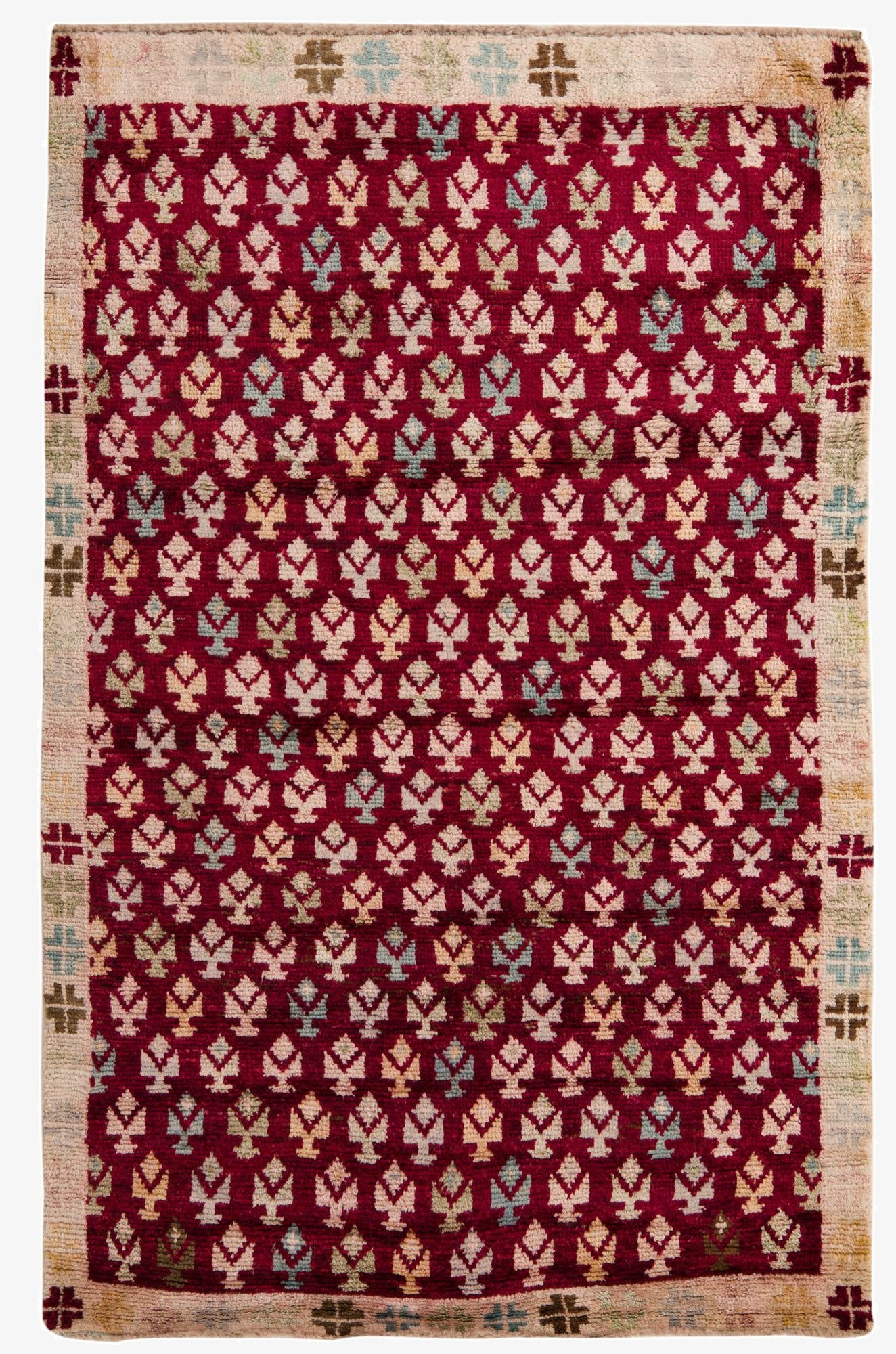  4' 1 x 6' 5  Hand Knotted Balouch Wool Rug