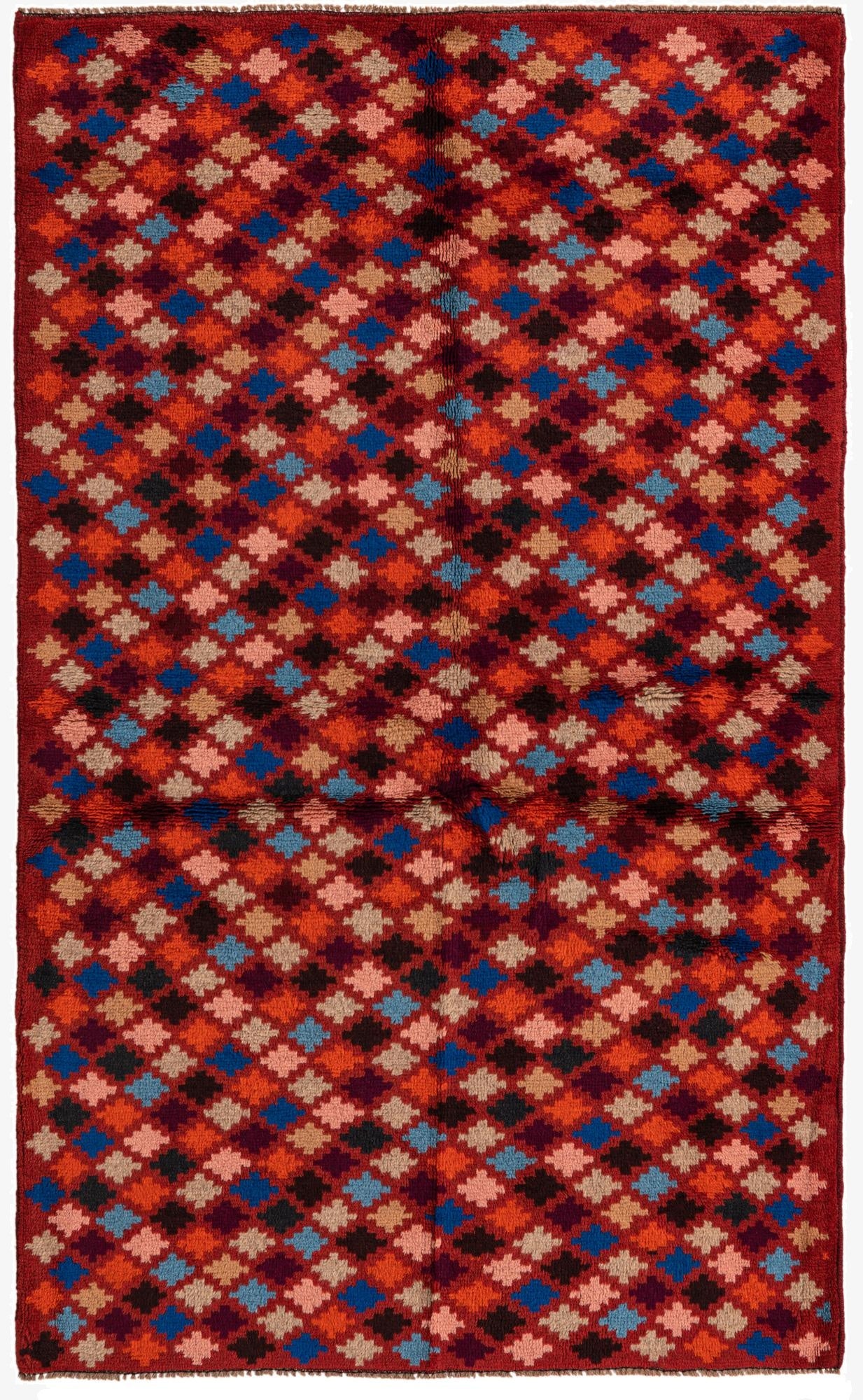  3' 7 x 6'  Hand Knotted Balouch Wool Rug