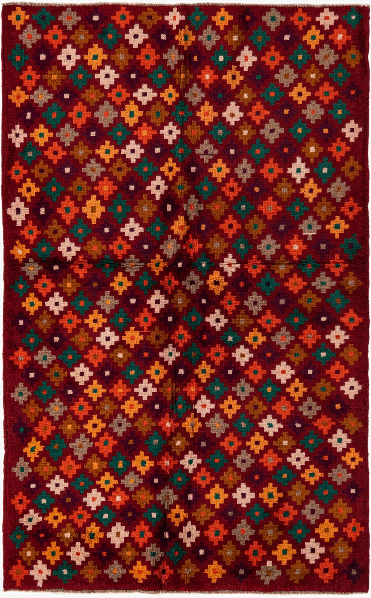  3' 8 x 6'  Hand Knotted Balouch Wool Rug