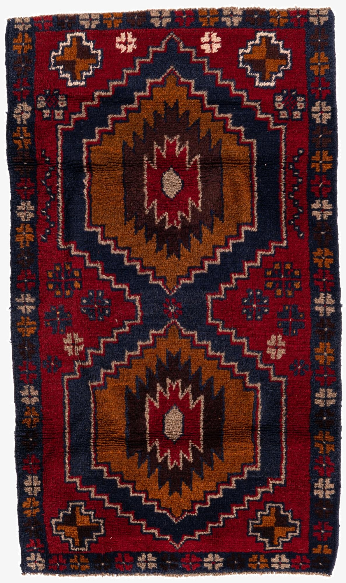  2' 9 x 4' 9  Hand Knotted Balouch Persian Wool Rug