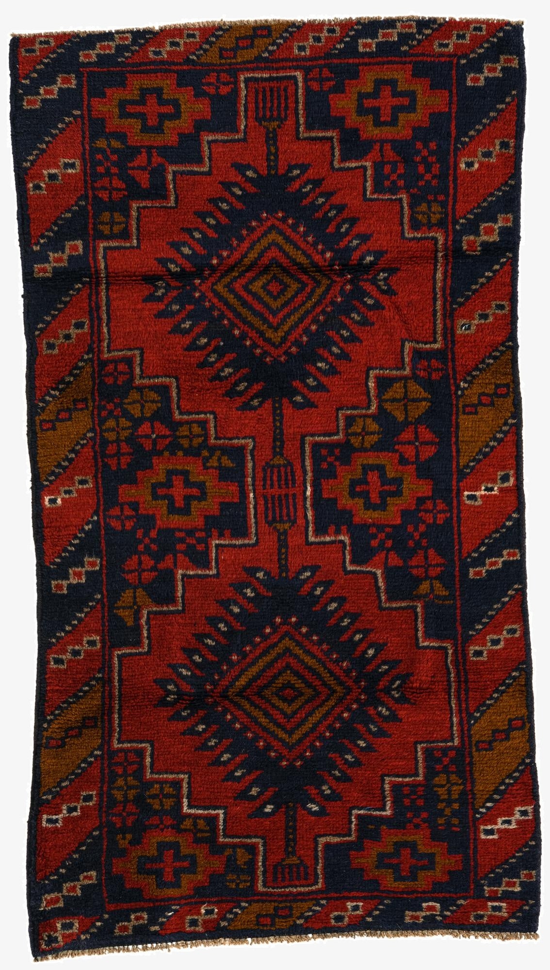  2' 8 x 5'  Hand Knotted Balouch Persian Wool Rug