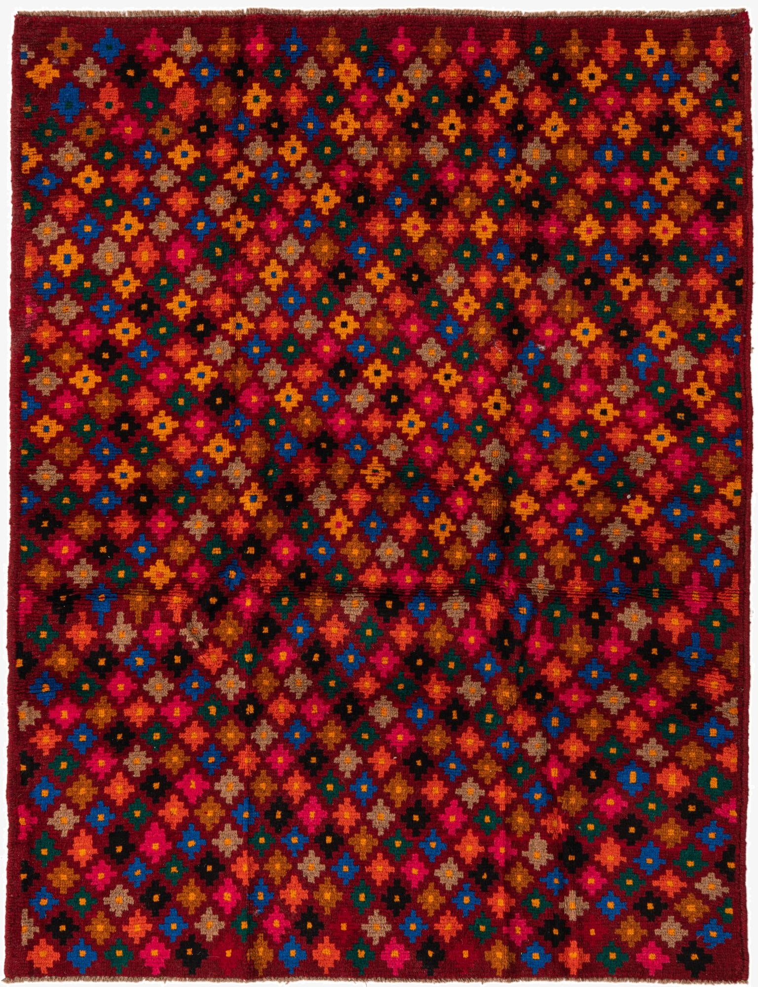  4' 2 x 5' 6  Hand Knotted Balouch Wool Rug