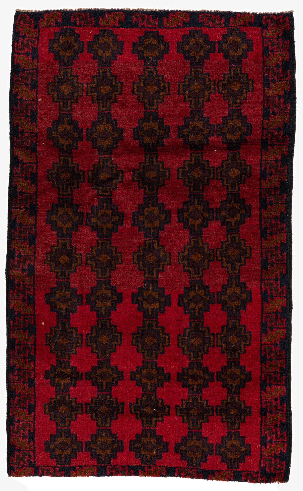  2' 10 x 4' 8  Hand Knotted Balouch Persian Wool Rug