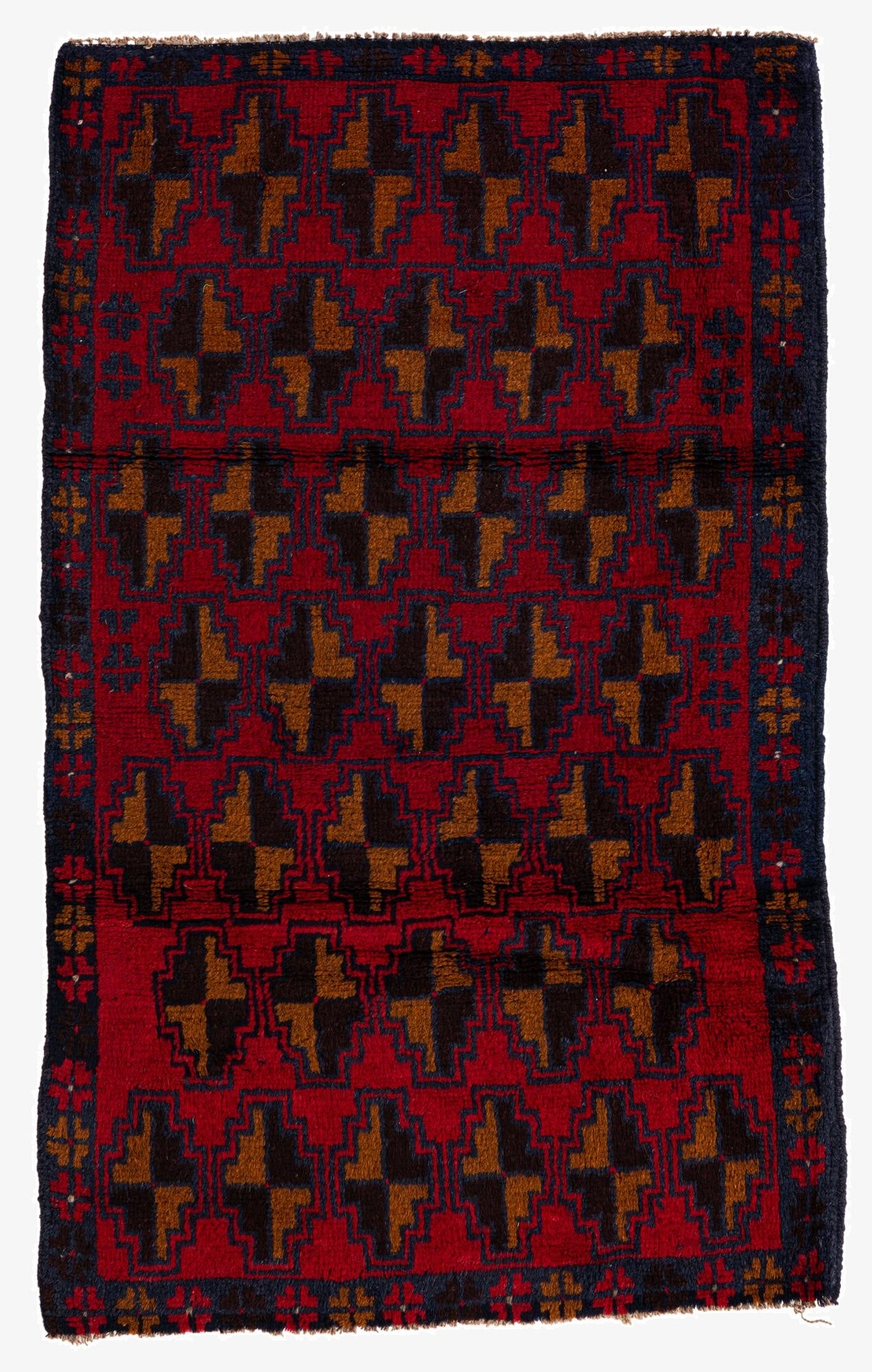  2' 10 x 4' 8  Hand Knotted Balouch Persian Wool Rug