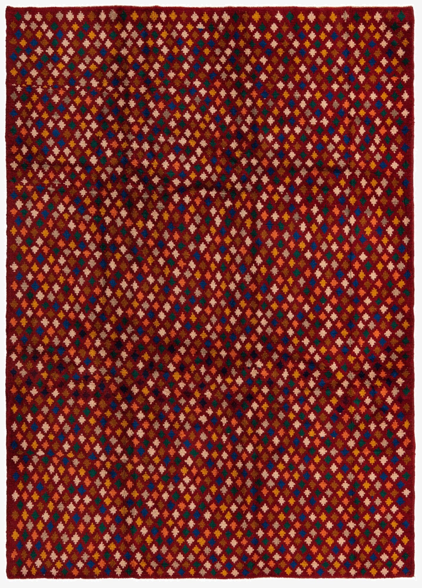  6' 10 x 9' 4  Hand Knotted Balouch Wool Rug