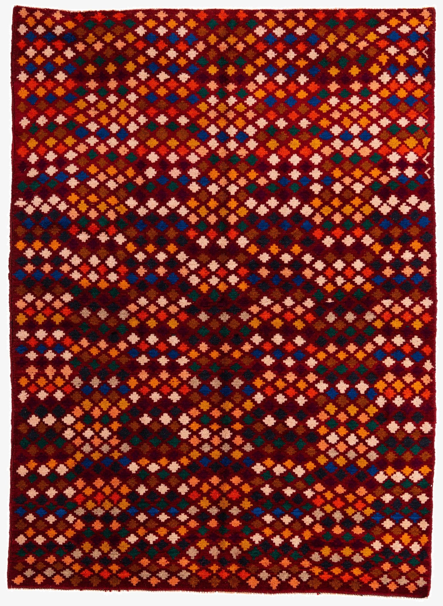  6' x 8' 3  Hand Knotted Balouch Wool Rug