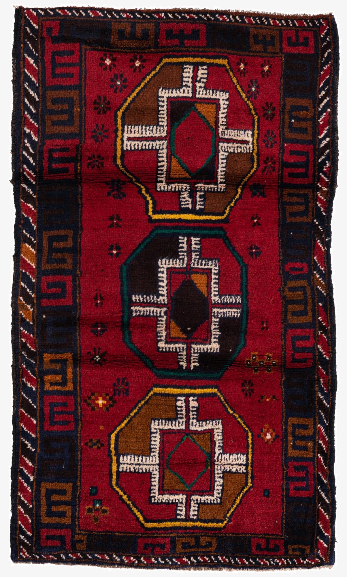  2' 9 x 4' 10  Hand Knotted Balouch Persian Wool Rug