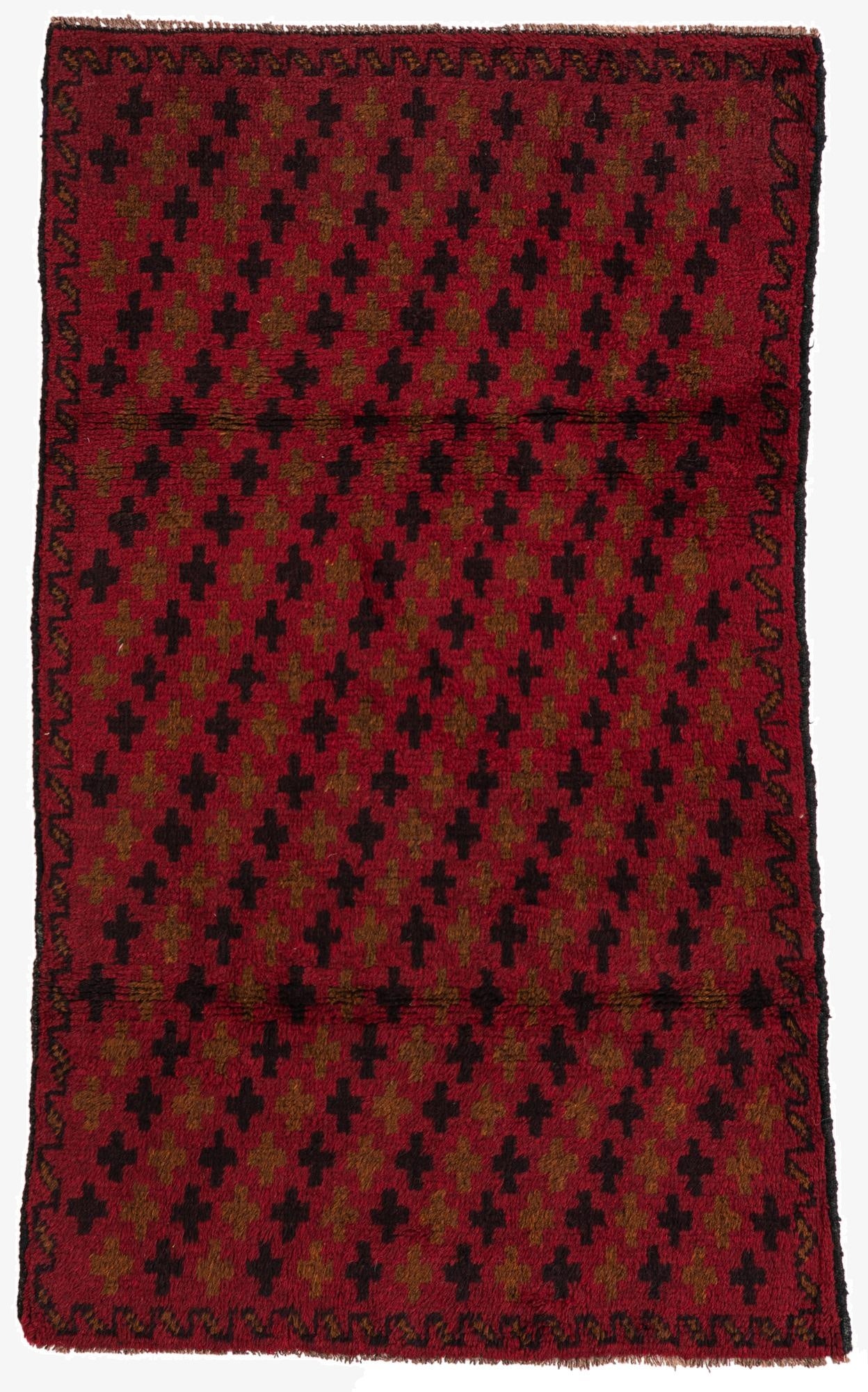  2' 9 x 4' 8  Hand Knotted Balouch Persian Wool Rug