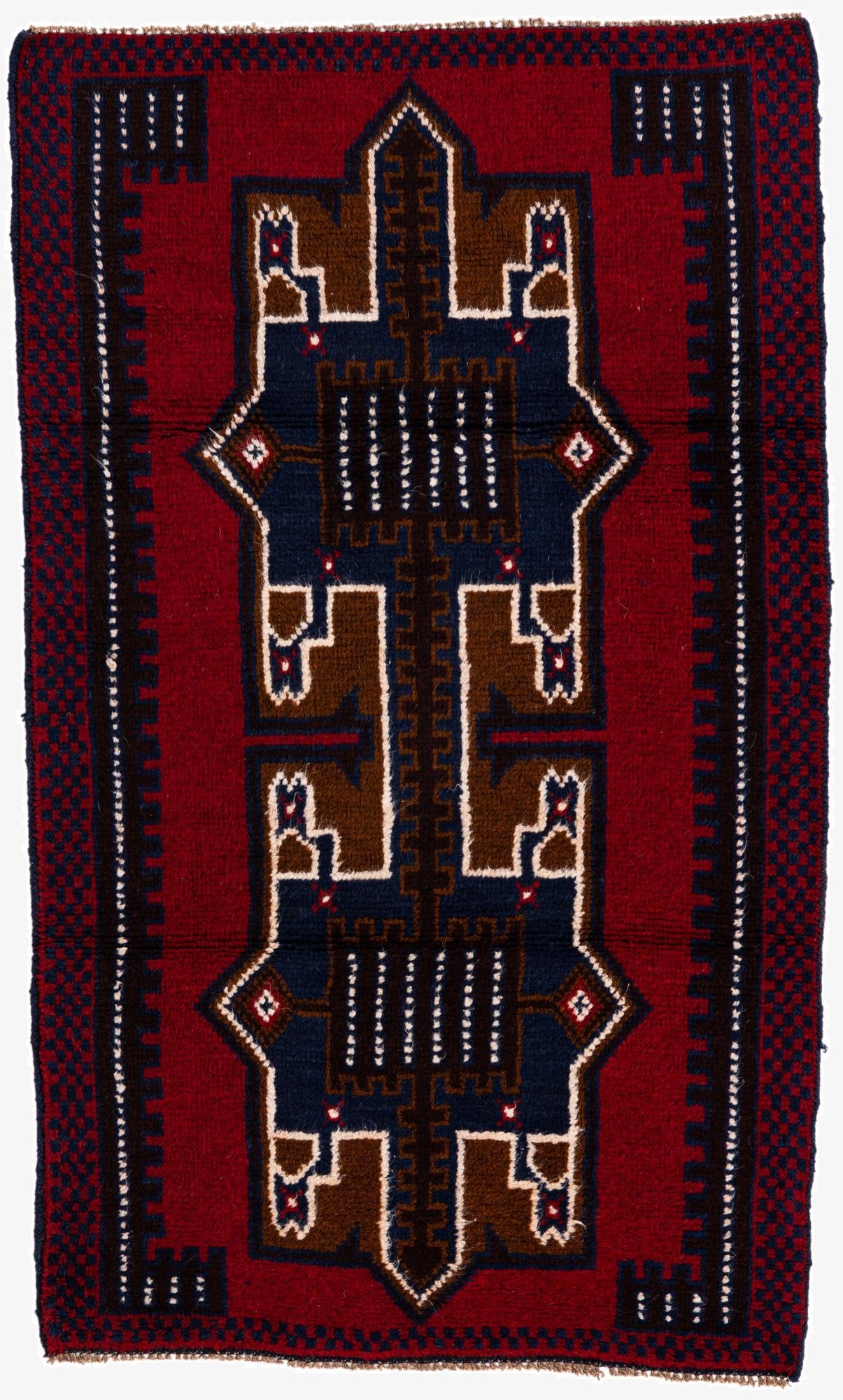  2' 9 x 4' 7  Hand Knotted Balouch Persian Wool Rug