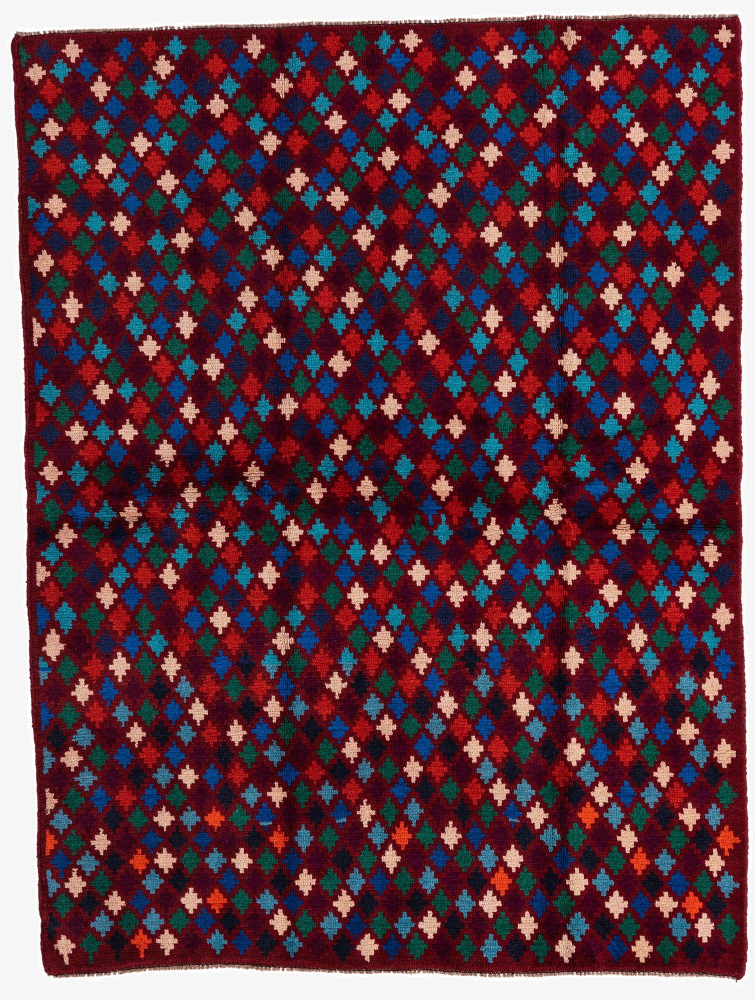  5' x 6' 7  Hand Knotted Balouch Wool Rug