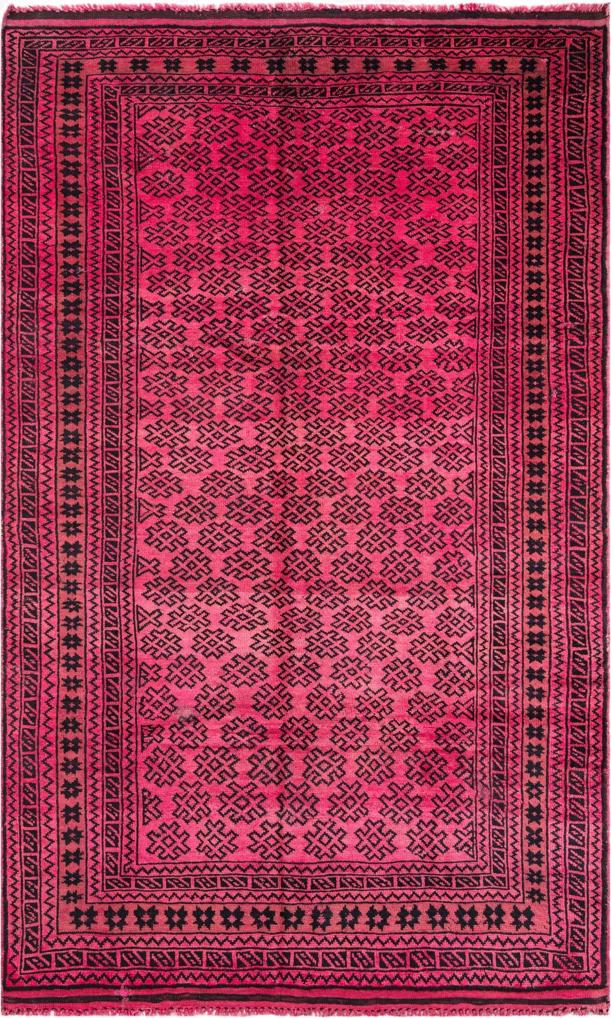  5' 9 x 9' 7  Hand Knotted Balouch Persian Wool Rug