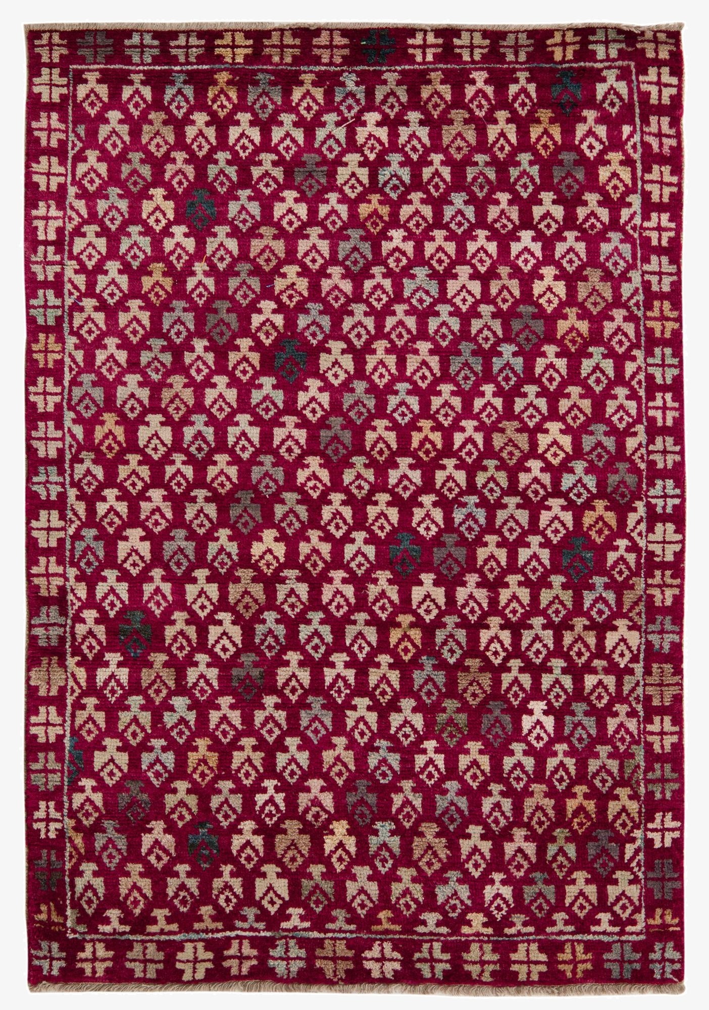  4' 1 x 5' 10  Hand Knotted Balouch Wool Rug