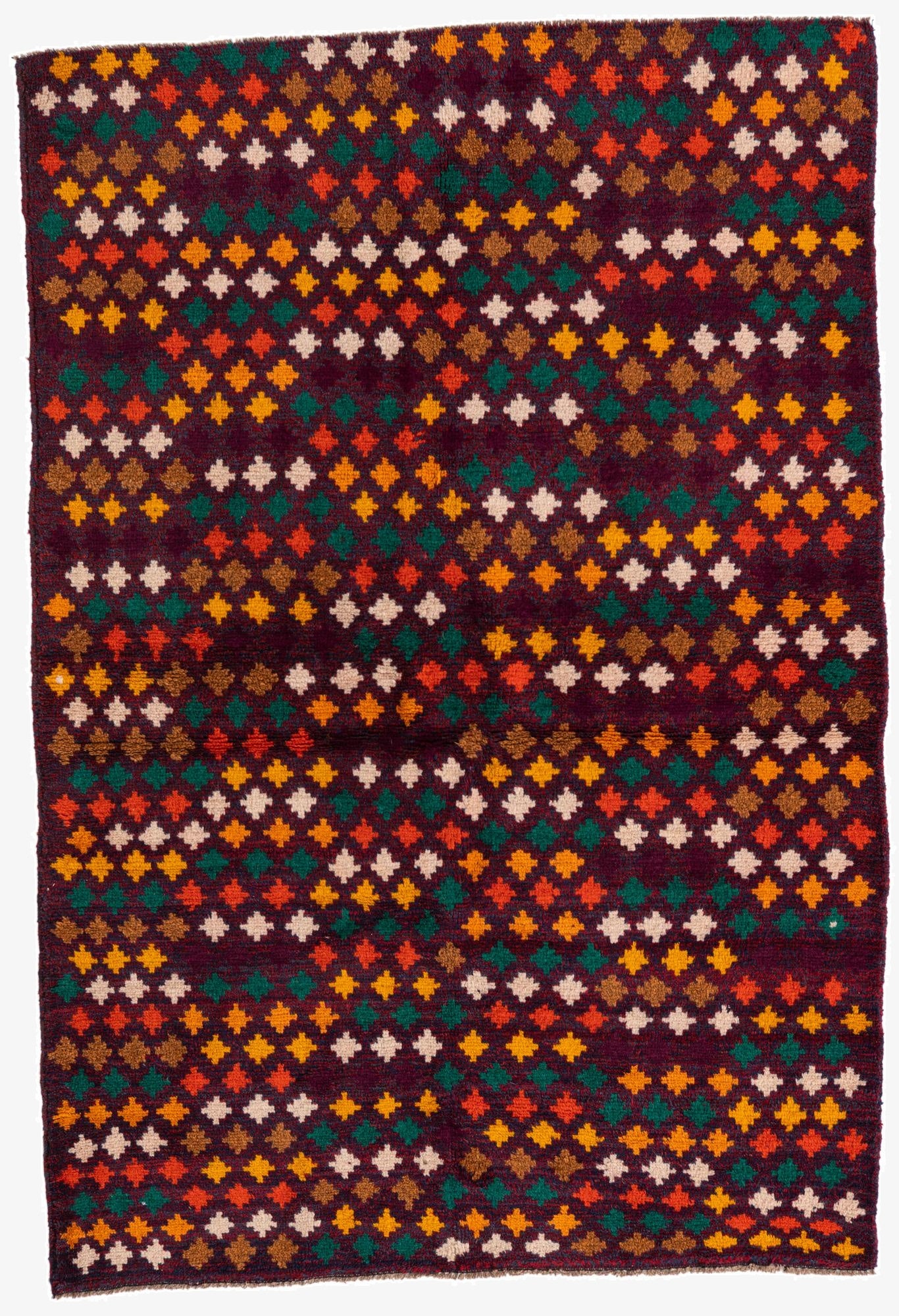  4' x 5' 9  Hand Knotted Balouch Wool Rug