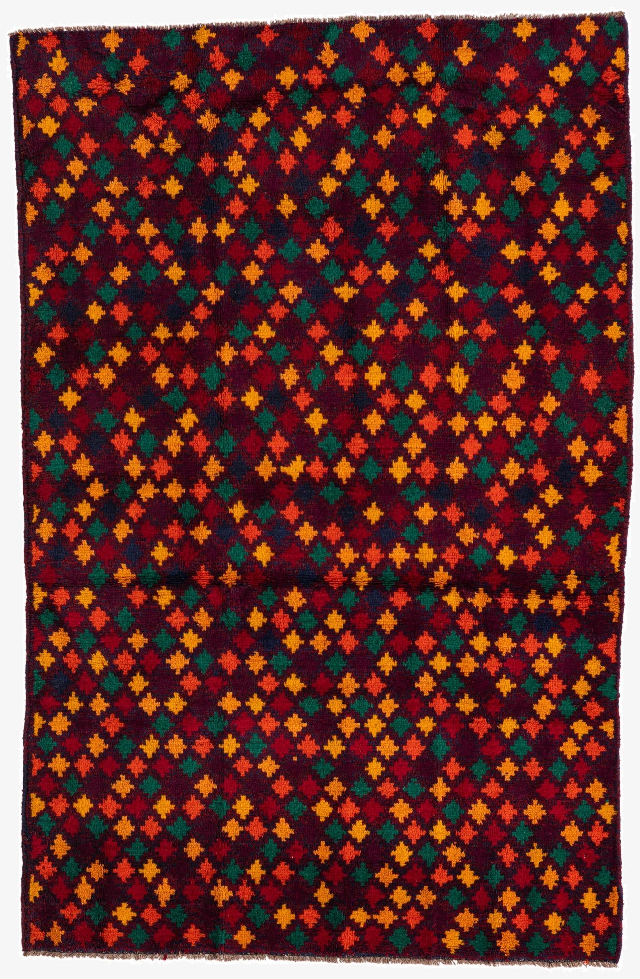  4' x 6' 1  Hand Knotted Balouch Wool Rug