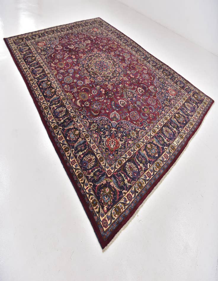 Detail image of 9' 10 x 12' 9 Hand Knotted Birjand Persian Wool Rug