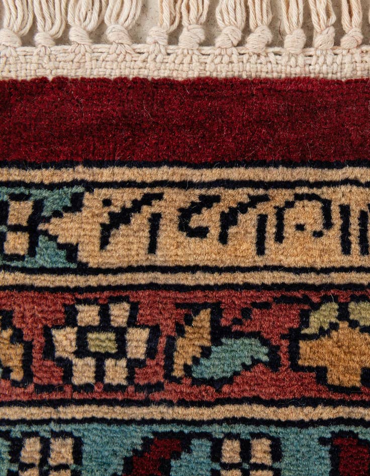 Detail image of  9' 3 x 12' 1  Hand Knotted Bokhara Oriental Wool Rug