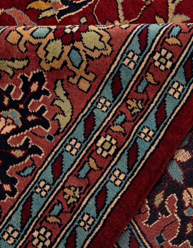 Detail image of  9' 3 x 12' 1  Hand Knotted Bokhara Oriental Wool Rug