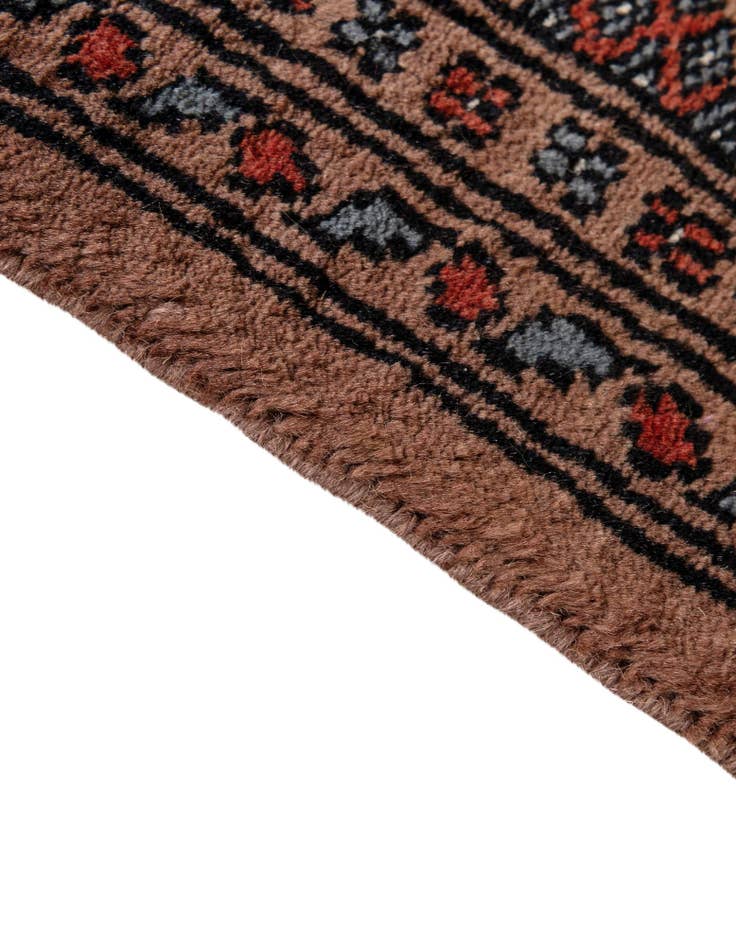 Detail image of  4' 1 x 6' 1  Hand Knotted Bokhara Oriental Wool Rug