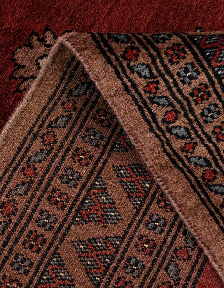 Detail image of  4' 1 x 6' 1  Hand Knotted Bokhara Oriental Wool Rug