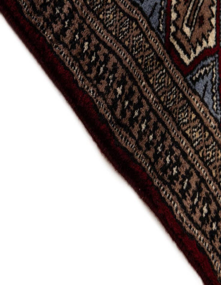 Detail image of  4' 2 x 6' 2  Hand Knotted Bokhara Oriental Wool Rug