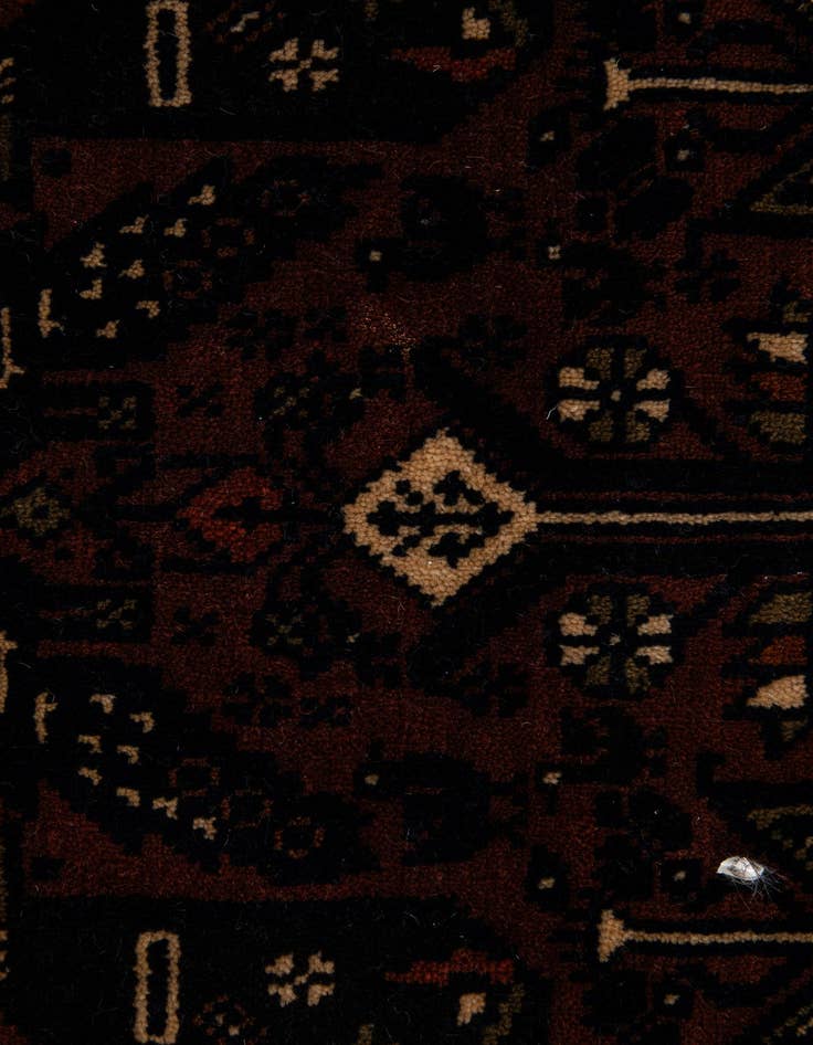 Detail image of  3' 10 x 6' 11  Hand Knotted Bokhara Oriental Wool Rug