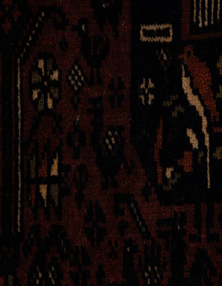 Detail image of  3' 10 x 6' 11  Hand Knotted Bokhara Oriental Wool Rug