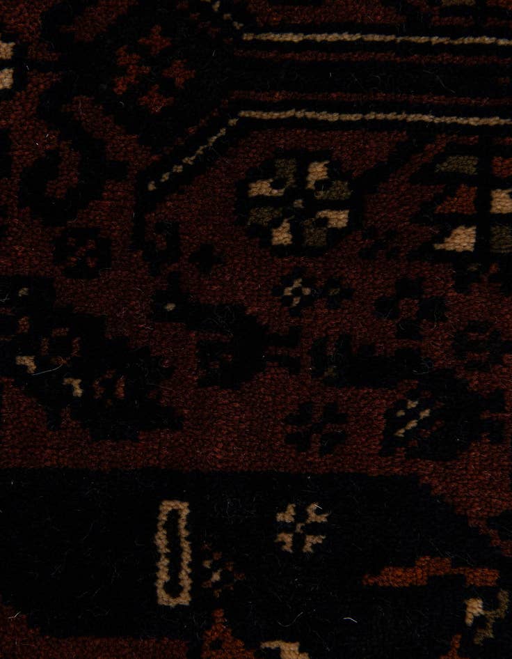 Detail image of  3' 10 x 6' 11  Hand Knotted Bokhara Oriental Wool Rug