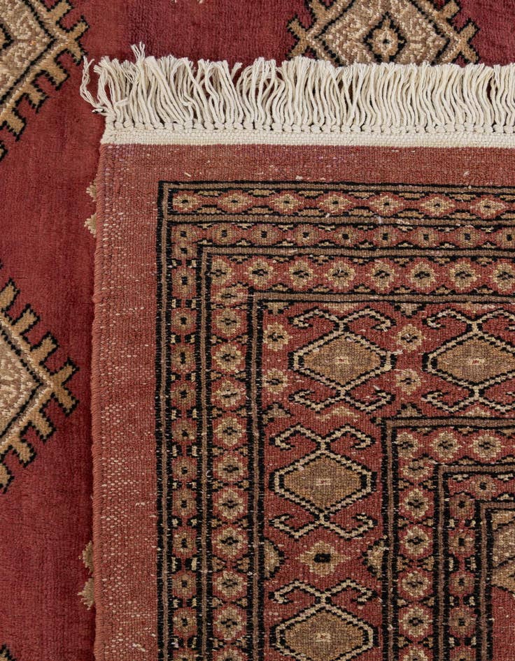 Detail image of  4' 7 x 6' 8  Hand Knotted Bokhara Oriental Rug