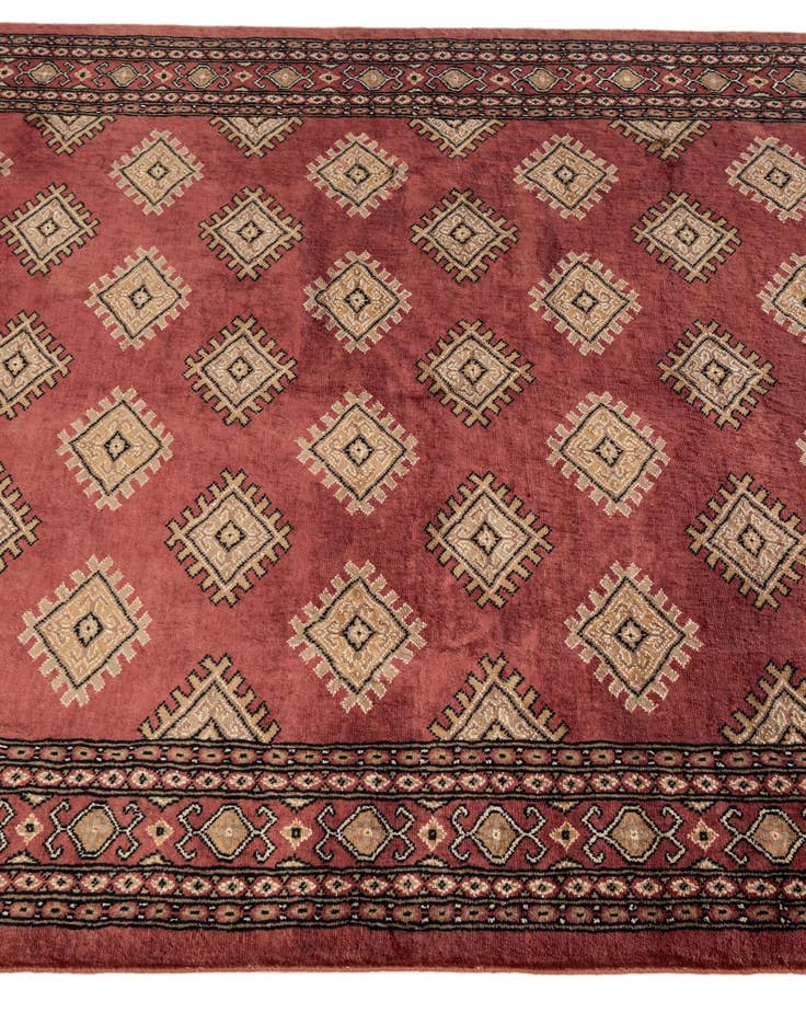 Detail image of  4' 7 x 6' 8  Hand Knotted Bokhara Oriental Rug