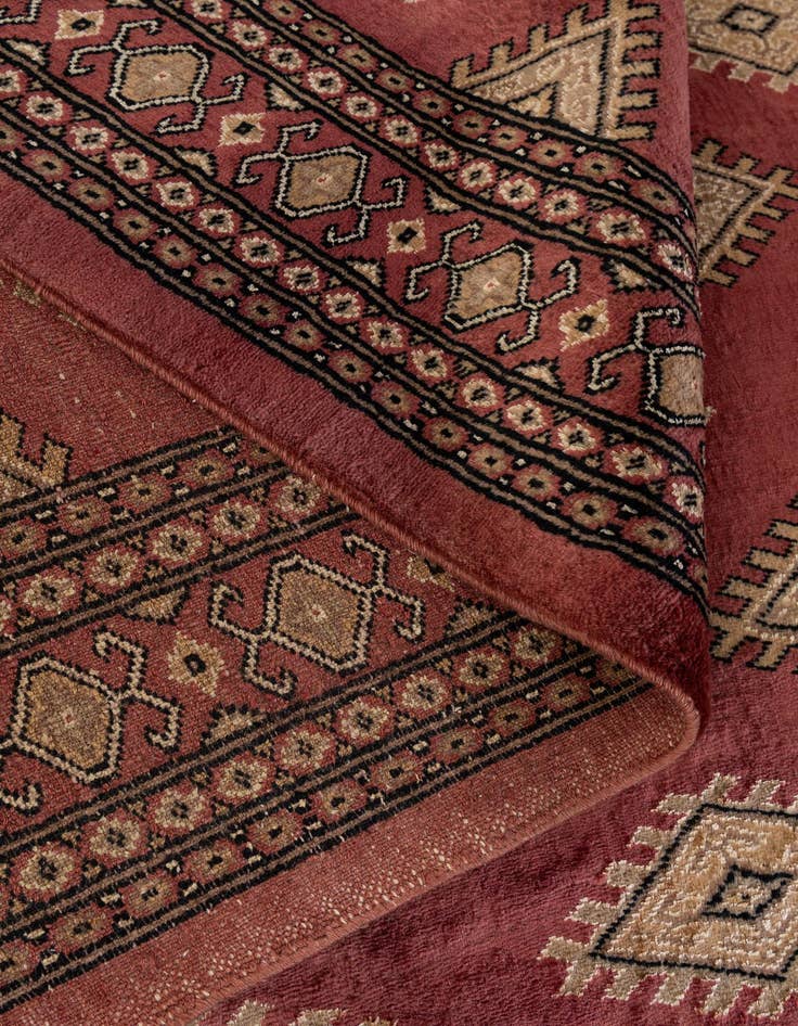 Detail image of  4' 7 x 6' 8  Hand Knotted Bokhara Oriental Rug