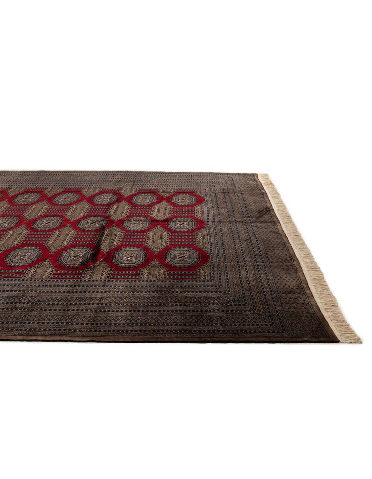 Detail image of  10' 2 x 14' 3  Hand Knotted Bokhara Oriental Wool Rug