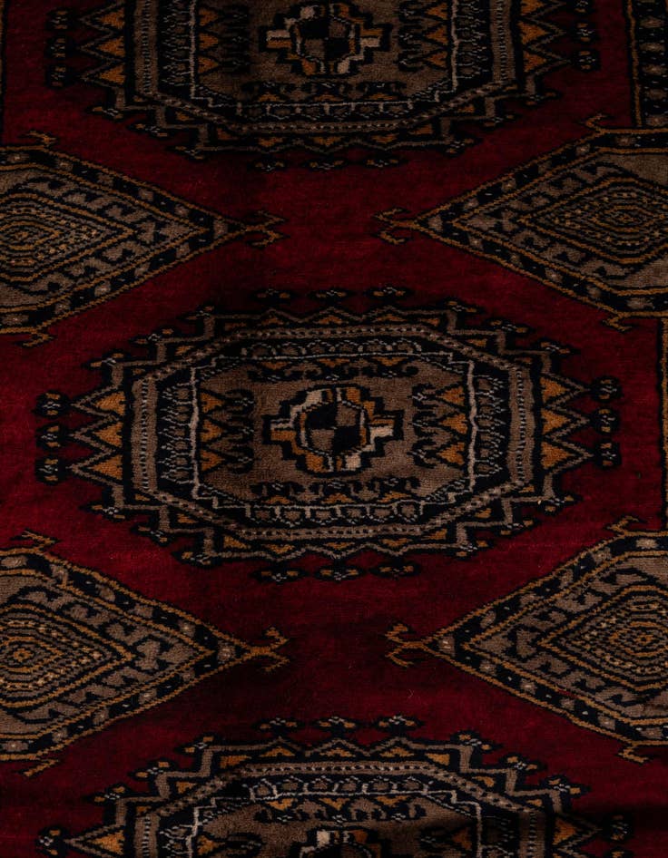Detail image of  10' 2 x 14' 3  Hand Knotted Bokhara Oriental Wool Rug