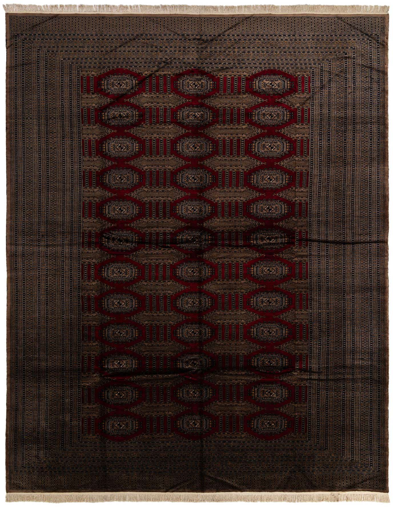 Primary image  10' 2 x 14' 3  Hand Knotted Bokhara Oriental Wool Rug