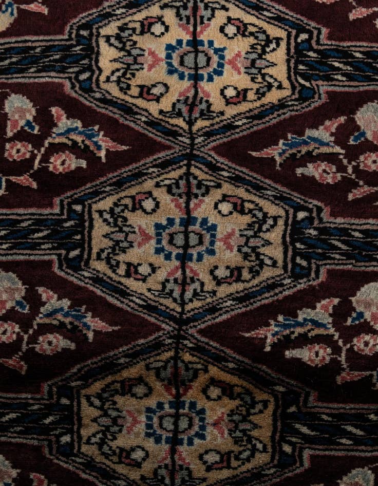 Detail image of  4' 3 x 5' 11  Hand Knotted Bokhara Oriental Wool Rug