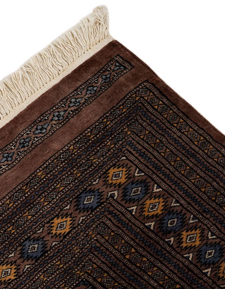 Detail image of  7' 2 x 10'  Hand Knotted Bokhara Oriental Wool Rug