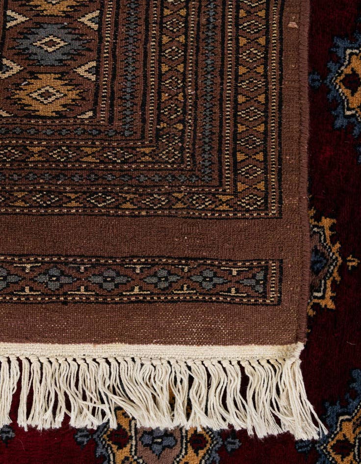 Detail image of  7' 2 x 10'  Hand Knotted Bokhara Oriental Wool Rug