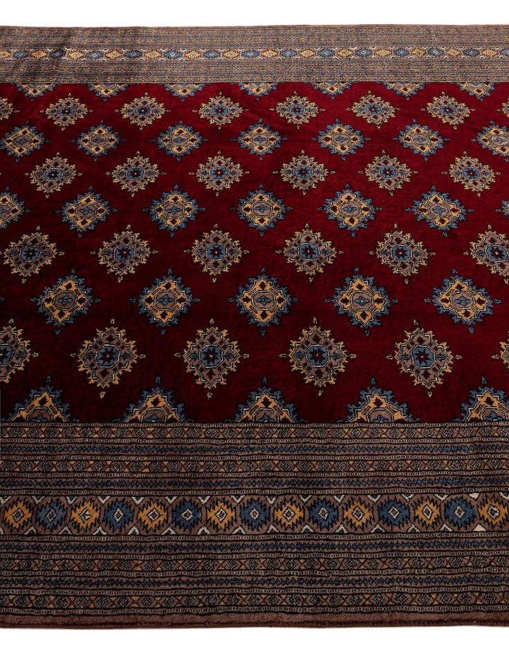 Detail image of  7' 2 x 10'  Hand Knotted Bokhara Oriental Wool Rug