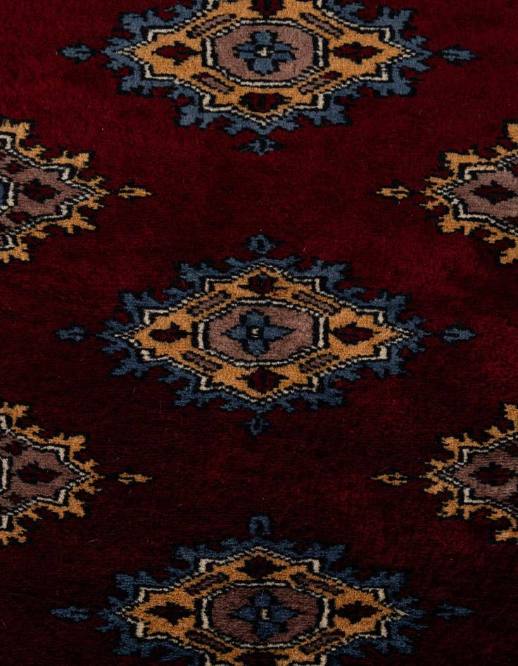 Detail image of  7' 2 x 10'  Hand Knotted Bokhara Oriental Wool Rug