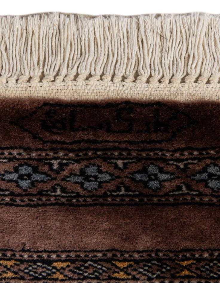 Detail image of  7' 2 x 10'  Hand Knotted Bokhara Oriental Wool Rug