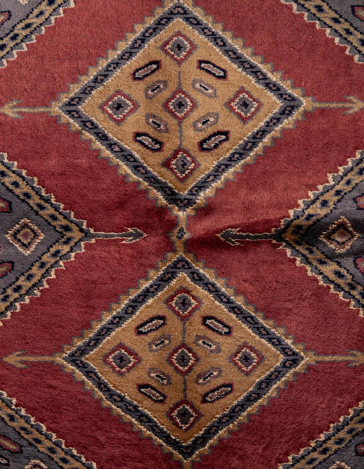 Detail image of  5' 2 x 7' 8  Hand Knotted Bokhara Oriental Rug