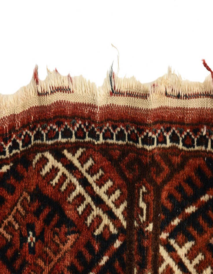 Detail image of  6' x 10'  Hand Knotted Bokhara Oriental Wool Rug