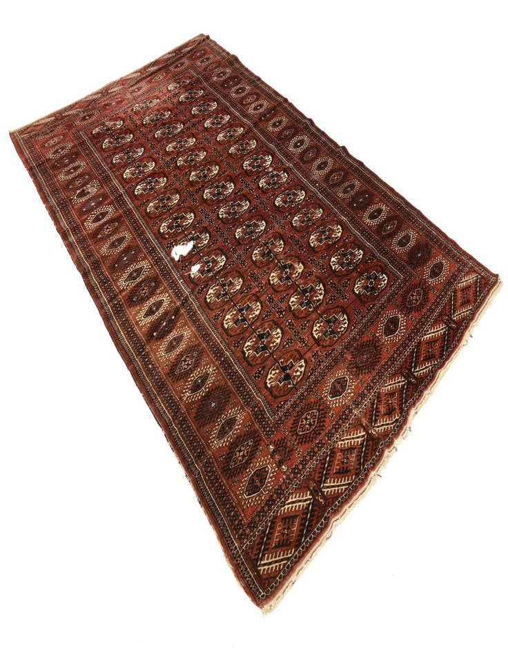 Detail image of  6' x 10'  Hand Knotted Bokhara Oriental Wool Rug