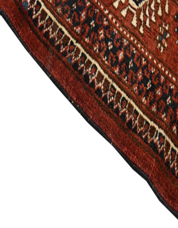 Detail image of  6' x 10'  Hand Knotted Bokhara Oriental Wool Rug