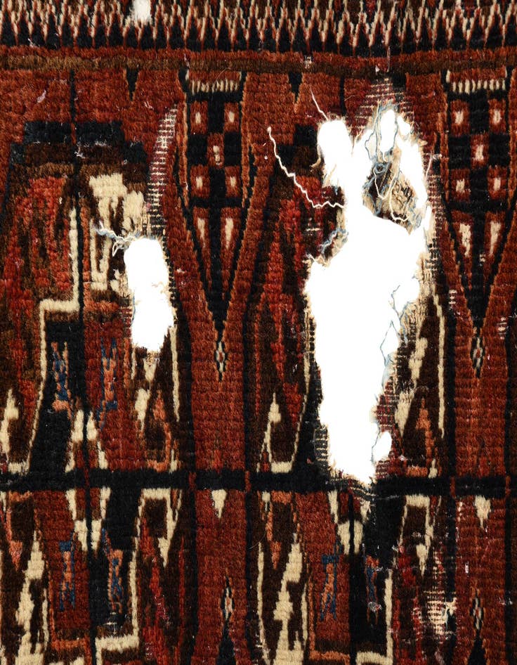 Detail image of  6' x 10'  Hand Knotted Bokhara Oriental Wool Rug