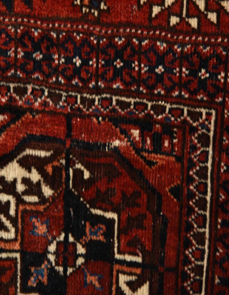 Detail image of  6' x 10'  Hand Knotted Bokhara Oriental Wool Rug