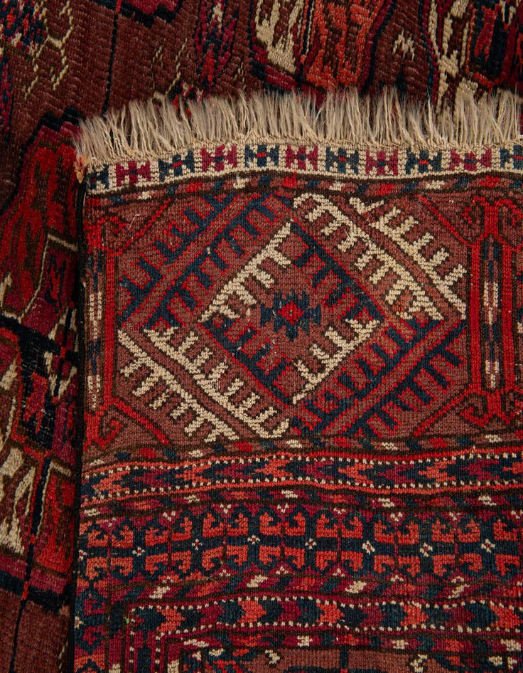 Detail image of  3' x 4' 9  Hand Knotted Bokhara Oriental Wool Rug