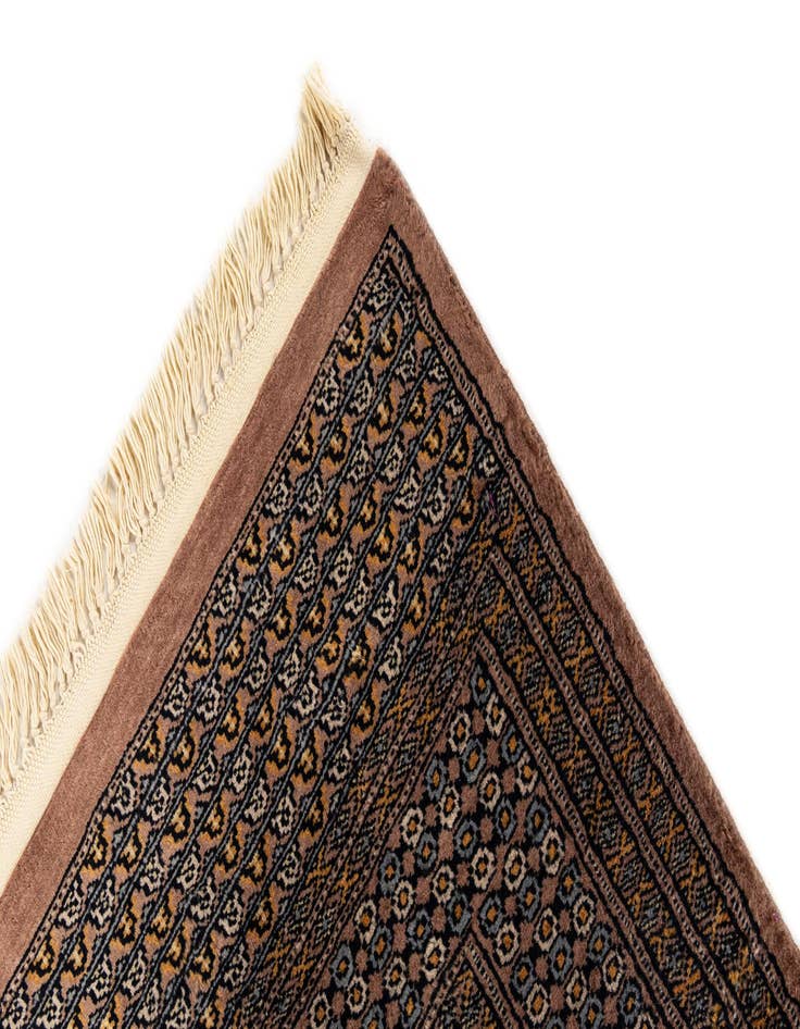 Detail image of  6' x 9' 11  Hand Knotted Bokhara Oriental Wool Rug